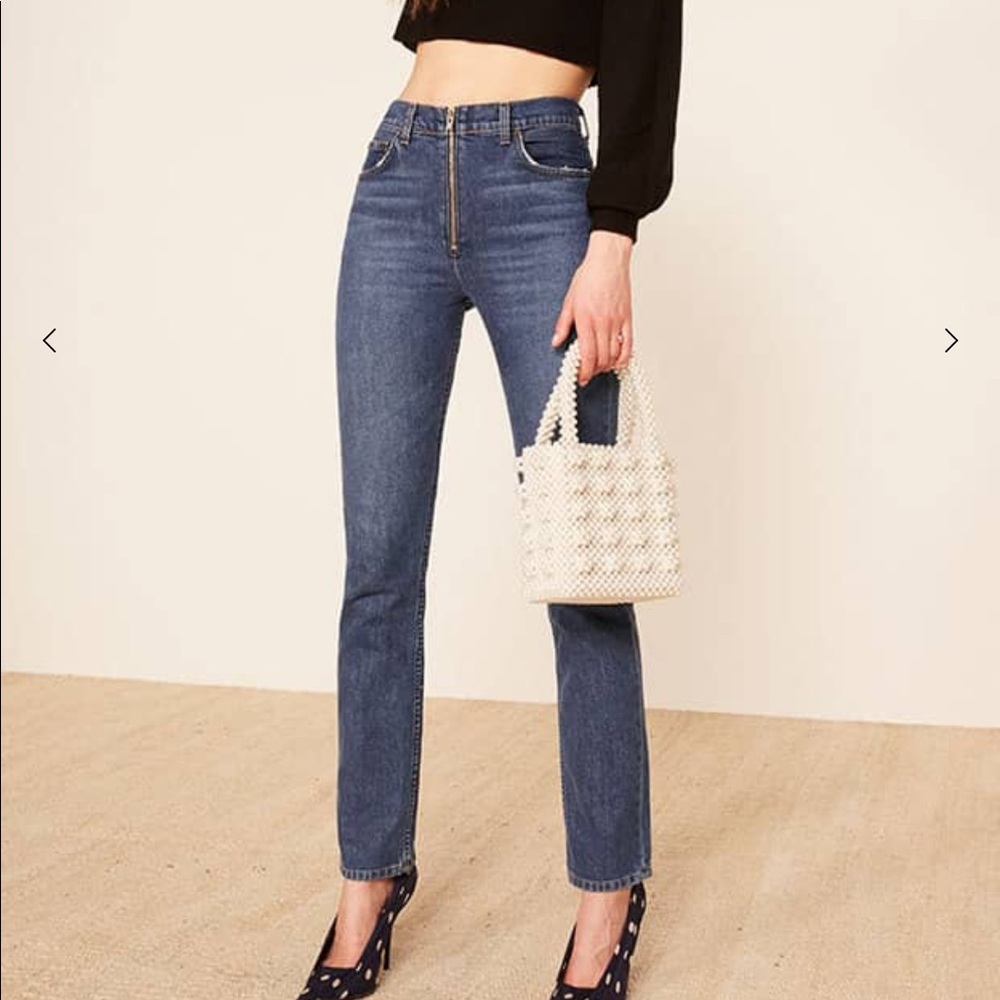 Reformation | Brooke High Straight Zip Jean